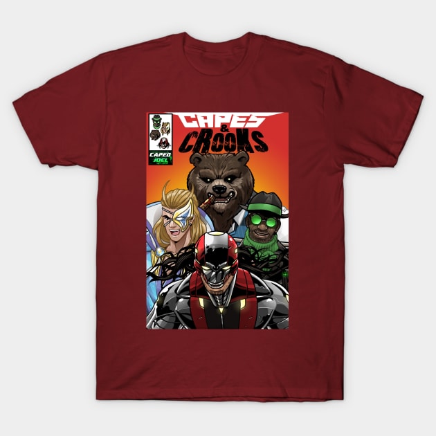 Capes And Crooks Comic Cover T-Shirt by CapedJoel